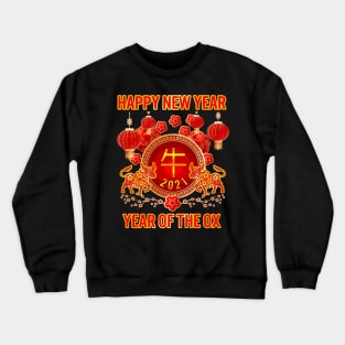 2021 Year Of The Ox HapChinese New Year Ox Zodiac Crewneck Sweatshirt